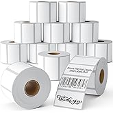 2.25" x 1.25" 12000 Labels Direct Thermal Labels, Self-Adhesive Barcode & Multipurpose Labels Compatible with Zebra & Rollo Label Printer, Barcode Address Shipping Labels,12 Rolls