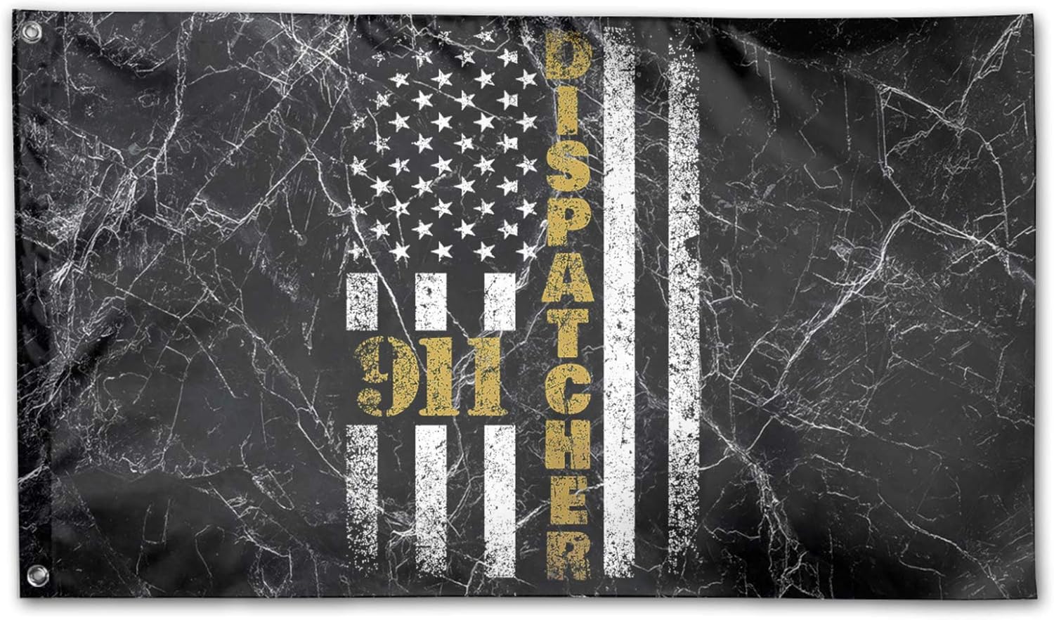 OnlyZhao Thin Yellow Line 911 Dispatcher Flag 3' X 5' Ft Indoor Outdoor Single-Layer Banner Breeze Yard Garden Flag Gift