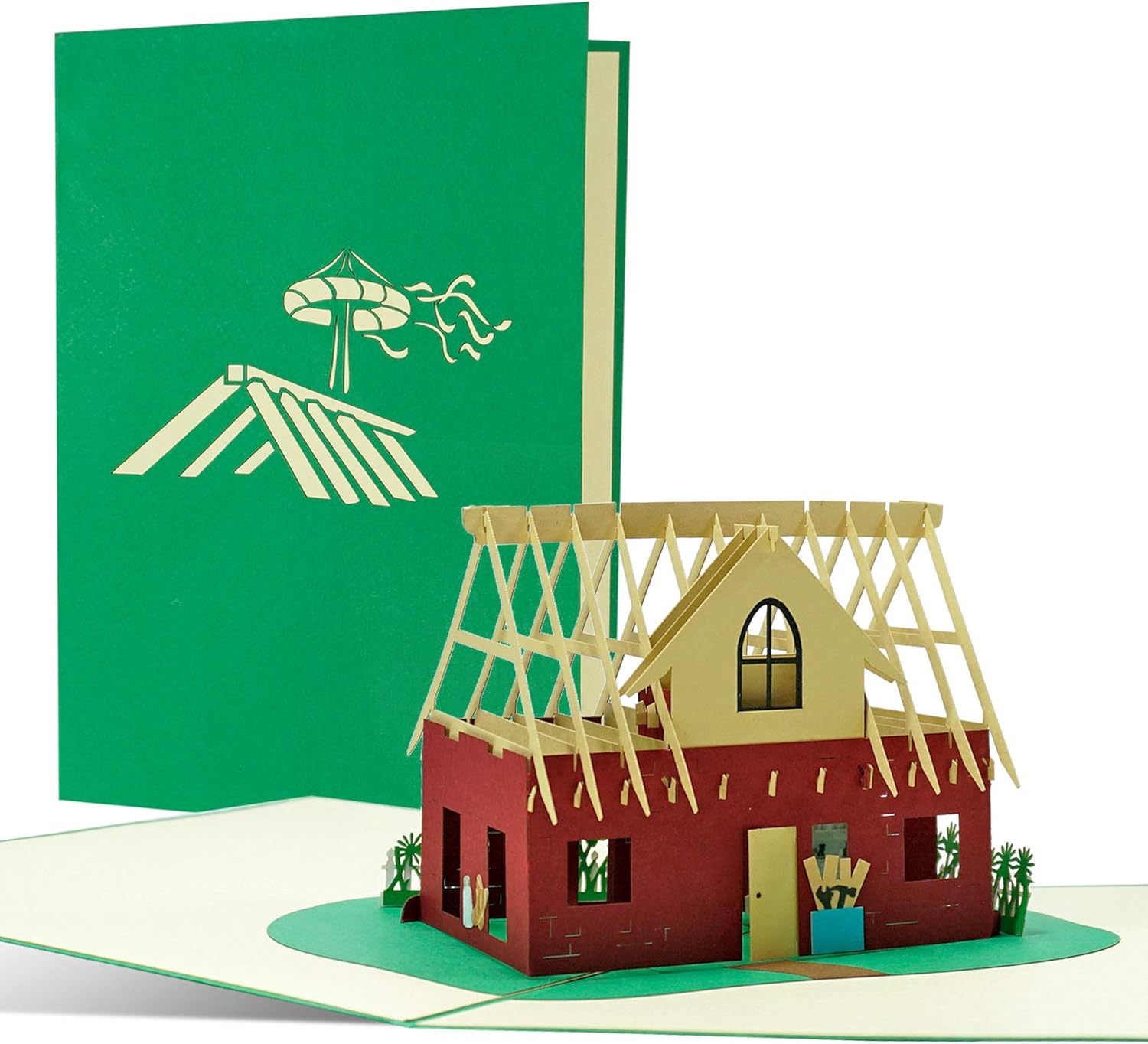 Glückwunschkarte zum Hausbau, Richtfest | Karte, Geschenkidee oder