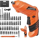 MQUPIN 49 in 1 Electric Drill Screwdriver Cordless LED Light USB Charger