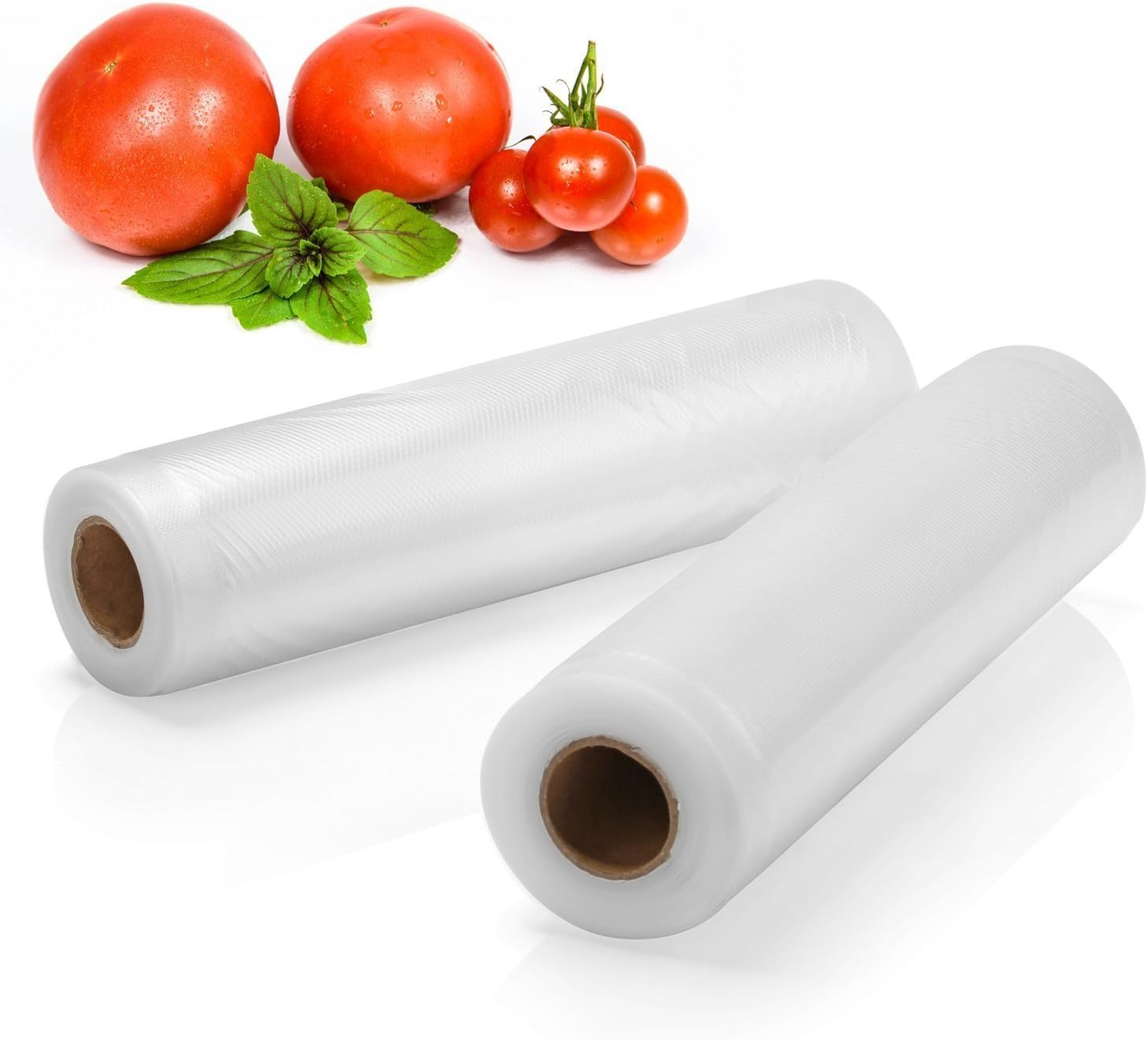 2 Pack Food Sealers Bags - Fivanus 8" x 15' Commercial Vacuum Sealer Rolls Food Storage Saver Compatible to Foodsaver Sous Vide (total 30 feet)