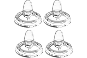 GIFTOPHILIA Sippy Spout Nipples for Philips Avent Natural Baby Bottles, Trainer Sippy Cup 100% Food Grade Silicone Soft Nipple, 6m+, Pack of 4