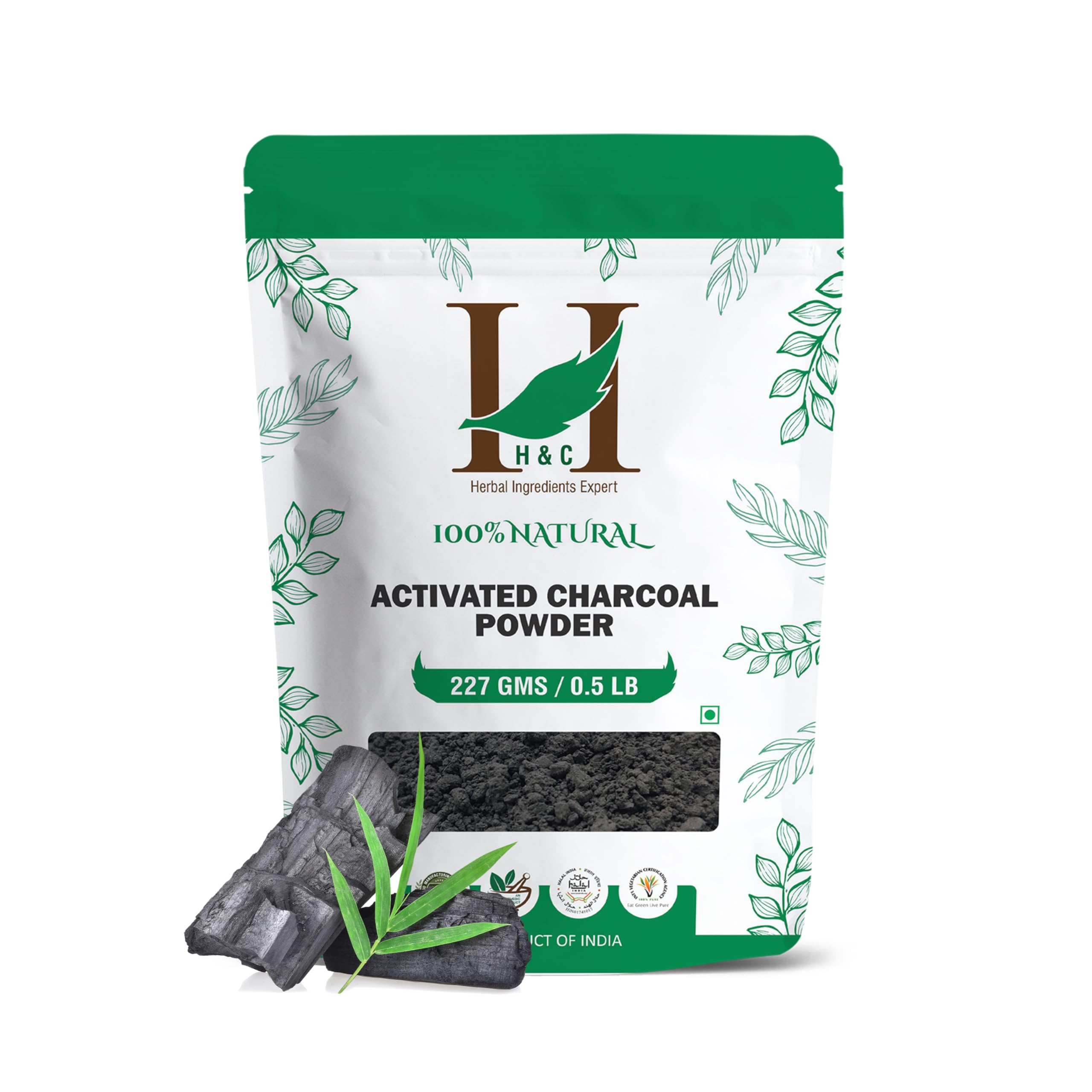 H&C Activated Charcoal Powder - 227 Grams Pack
