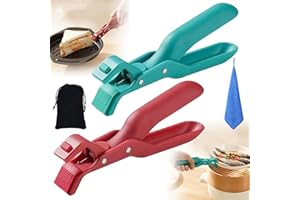 2026 New Hot Plate Gripper, Anti Scald Plate Gripper, Multi-Purpose Silicone Non-Slip Bowl Holder Clip for Kitchen (A-Blue+Re
