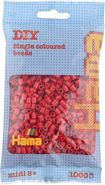 Hama 207-22 Beads Dark Red 1000 Midi Beads Set