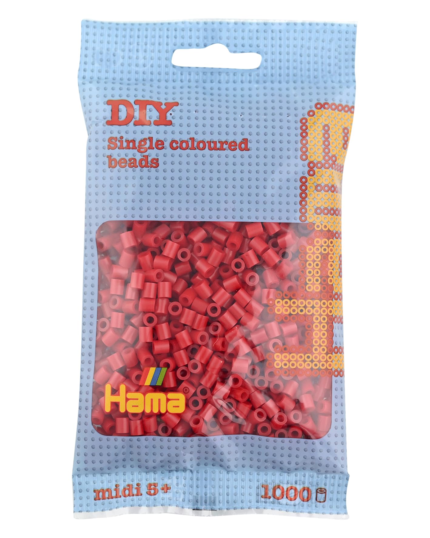 Hama 207-22 Beads - Dark Red (1000 Midi Beads)