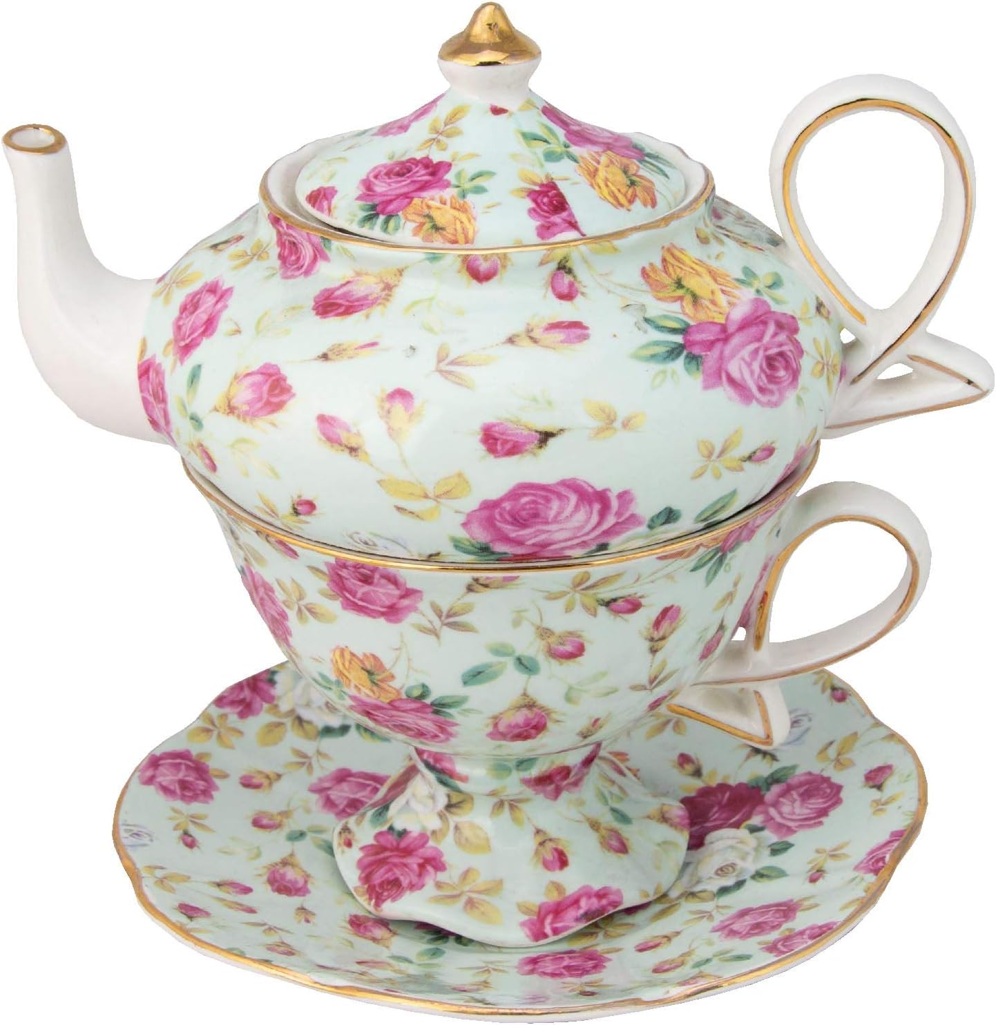 Gracie China by Coastline Imports 4Piece Porcelain Tea for One