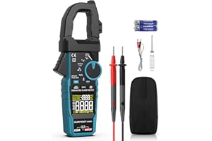 Clamp Meter DURFICST Digital Inrush Clamp Multimeter AC/DC 1000A 6000 Counts Amp Voltage Tester with VFD, LOZ Mode,Measures AC/DC Current Voltage NCV Temperature Resistance Capacitance Frequency