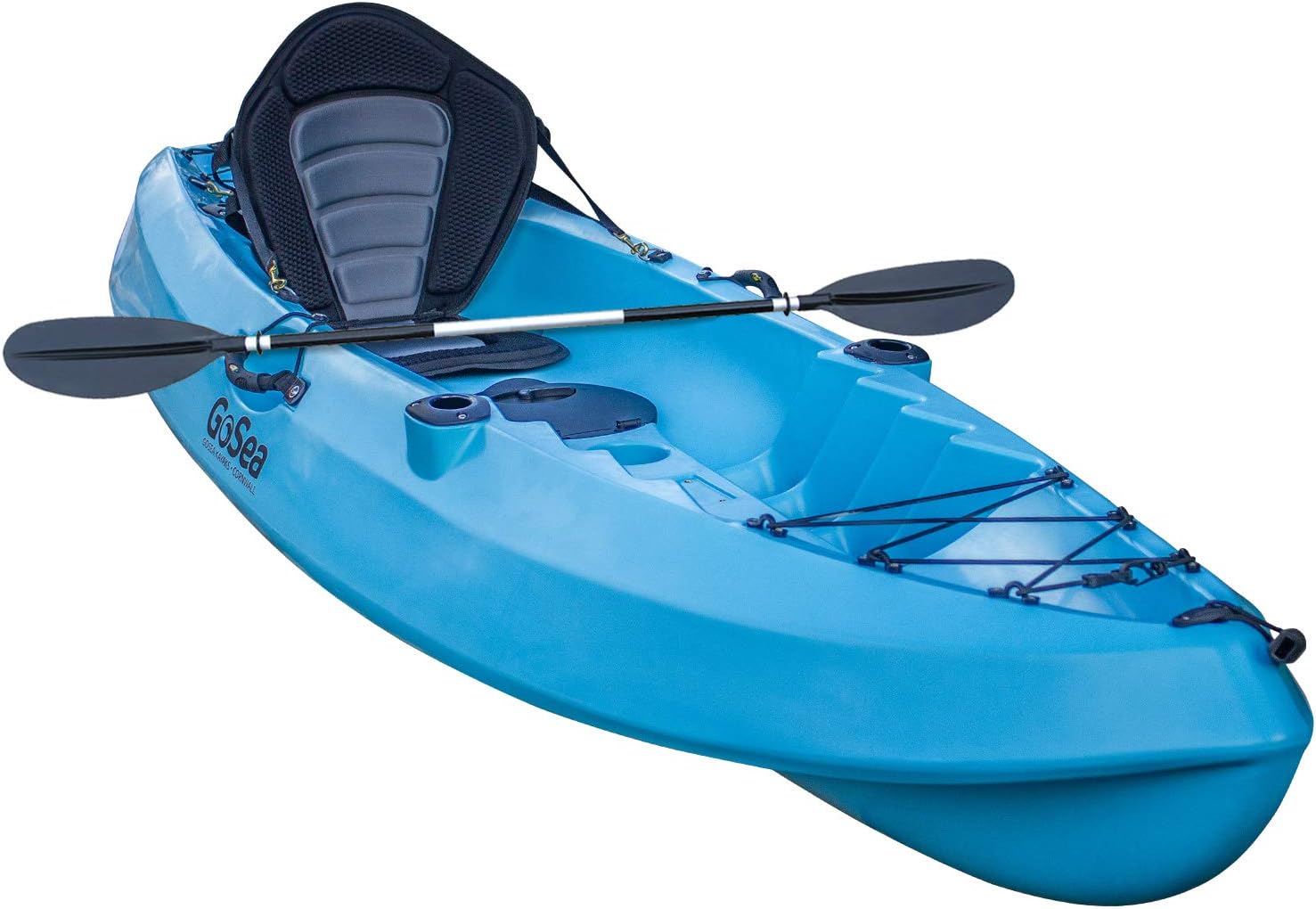 GoSea Pioneer XL Kayaks Kayak de pêche simple assis sur le dessus avec