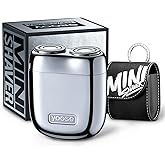 yoose Alloy Mini Shaver, Portable Electric Razor for Men, Waterproof, Dry Shave, Cordless 60 Mins Runtime, USB-C Rechargeable, Easy Cleaning Magnetic Detachable Head, Travel Shaver with Case, Silver