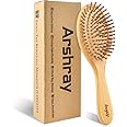 Arshray Bamboo Hair Comb for Combing and Massaging, Natural Bamboo Teeth, Suitable for Women, Men, Coarse, Fine, Curly, Wavy Hair