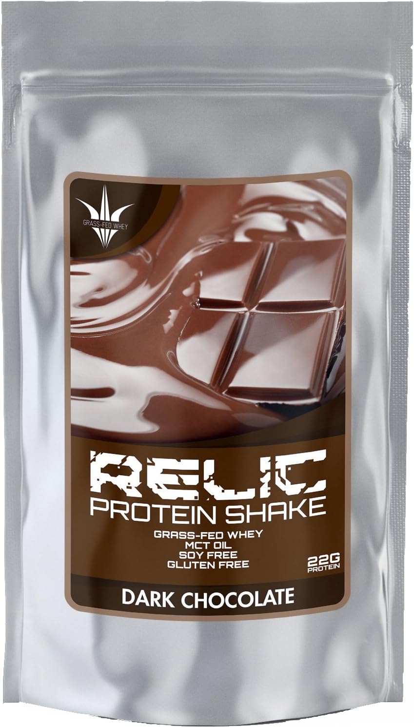 Grass Fed Whey Protein Powder with MCT Oil All Natural, No GMO Soy and Gluten(1.55 Lbs). Made with Real Chocolate