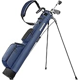 RIOROO Golf Stand Bag, Lightweight Par 3 Golf Bag Holds Up to 7 Clubs with Two Way Dividers Cooler Pocket Shoulder Strap and Multiple Storage Pockets for Men and Women