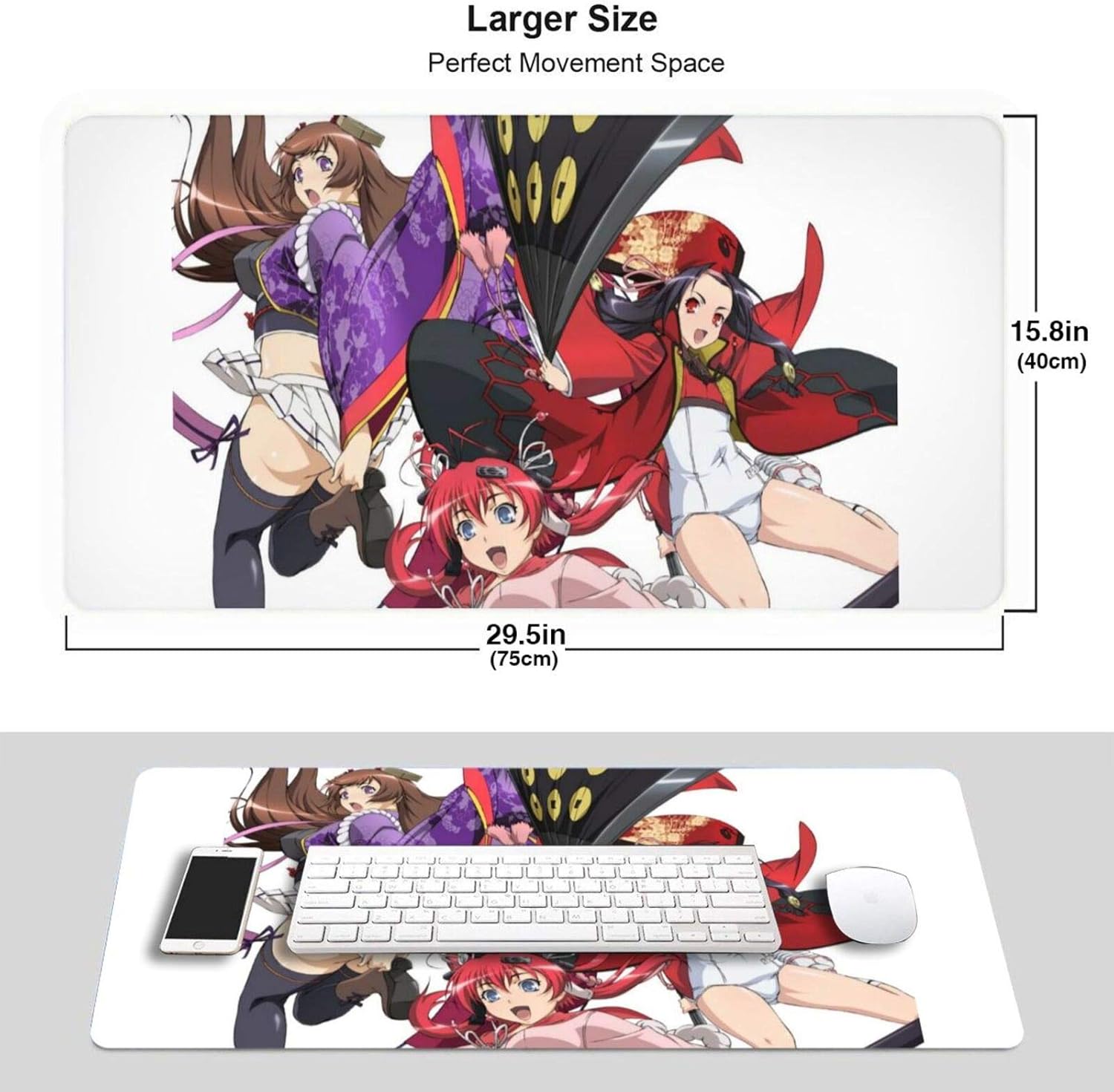 Amazon 百花繚乱 サムライガールズ2 マウスパッド ファッション 滑り止め防水 耐久性 高級感 ゲーミング 大型 マウスパッド オフィス最適 Unbeanded パソコン 周辺機器 通販