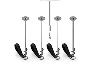 Jumpflex Trampoline Anchor Kit PRO, Heavy Duty Ground Anchoring Metal Stakes Set