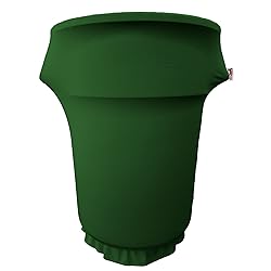LA Linen Stretch Spandex Fitted Trash Can Cover for