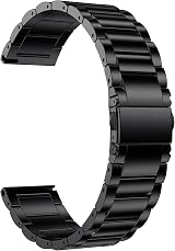 Giaogor Stainless Steel Watch Strap for Ticwatch E3 Smartwatch, Adjustable Band view 2
