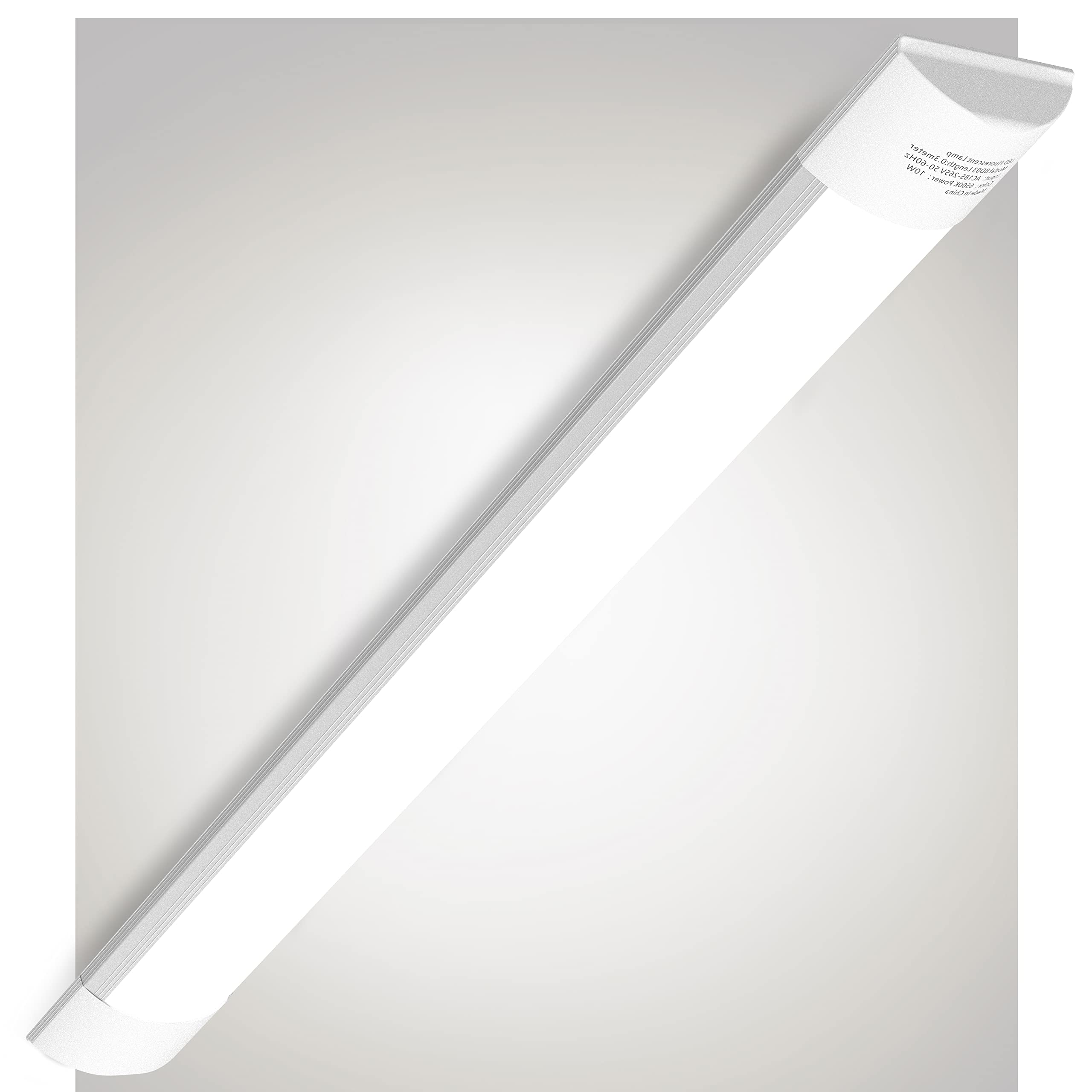 Bellanny 20W LED Batten Lights, 2ft LED Tube Light, 6500k Daylight White Ceiling Surface Mounted Light, 2400LM 180 °Beam Angle Ceiling Light for Office, Bathroom, Kitchen