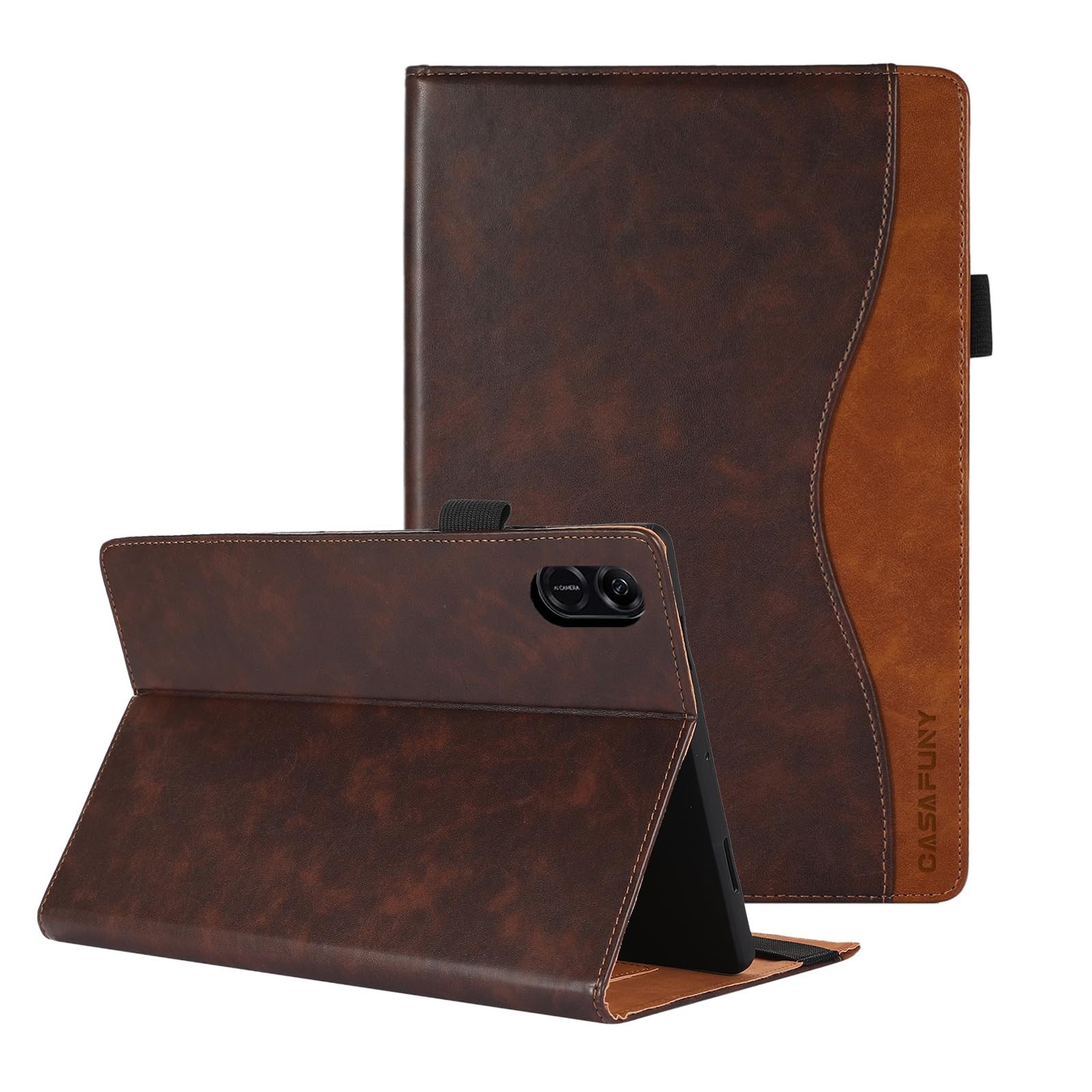 CASAFUNY Case for Honor Pad X9, PU Leather Protective Book Cover with Stand Function Document Slots for Honor Pad X9, Brown — image 1