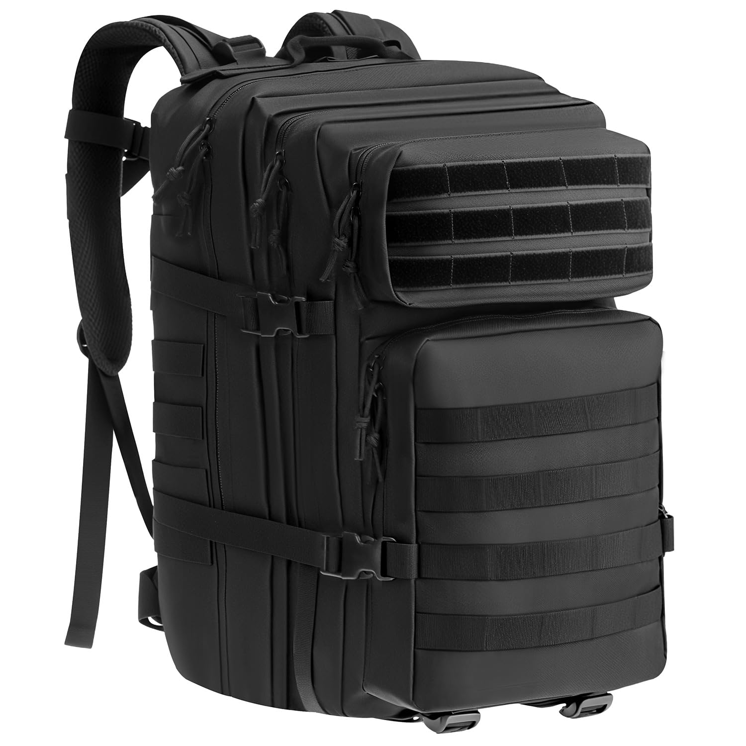 QWORK® Tactical Backpack, 45L Military Backpack, 900D Oxford Military Tactical Backpack, Water-Resistant Army Rucksack, for Hiking Climbing