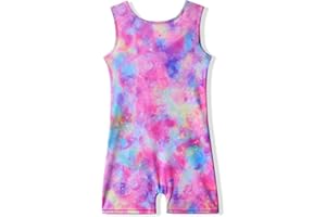 MYQFF Gymnastics Leotards for Girls Toddler Kids Biketards Tumbling Dance Outfits Unicorn Rainbow Mermaid