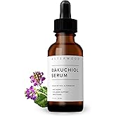 Asterwood Bakuchiol Serum for Face - Retinol Alternative - Plumping, Anti-Aging, Wrinkle Reducing - Fragrance-Free - 1 Fl Oz