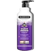 Morfose Silver Shampoo for Blonde, Bleached, and Grey Hair – Neutralizes Yellow Tones, (large, 33.81 Fl Oz)