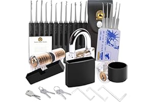 LICORNE Swinging Doors Pick Waterproof Suitable for Outdoor Fence,Sheds, Storage Unit,with Stainless Steel Keys Long Lock Set Kit Gate, Toolbox,Trailer,Garages Picking