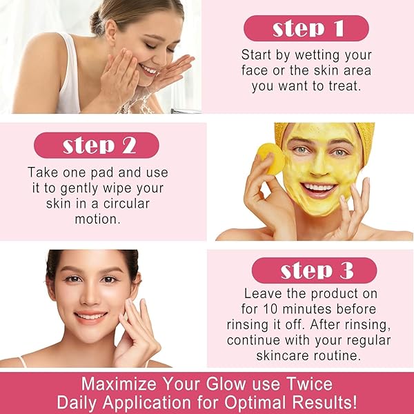 TURMERIC CLEANSING PADS, KOJIC ACID AND TURMERIC CLEANSING PADS, TURMERIC KOJIC ACID CLEANSING PADS, HELPS BALANCE SKIN OIL AND WATER, GENTLE & NON-IRRITATING FOR FACE AND BODY（2PACK * 40PCS）