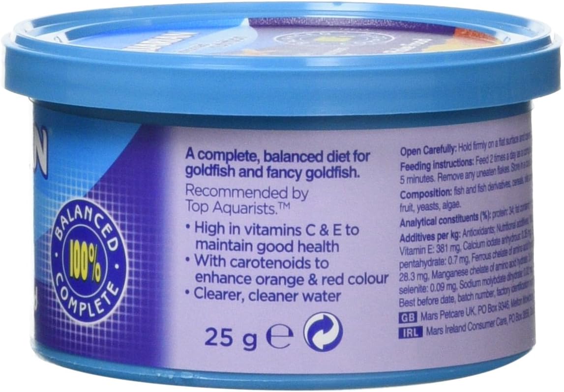 AQUARIAN Complete Nutrition Goldfish Food Flakes, 25g, May Vary, 25 g (Pack of 1) - Image 4