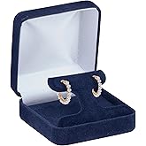 ALLUREPACK Luxury Rounded-Top Velvet T-Style Earring Box for Women & Girls – Jewelry Gift Box Ideal for Hanging Earrings & Hoops – Earring Case with Velour Interior and Satin Inner Top