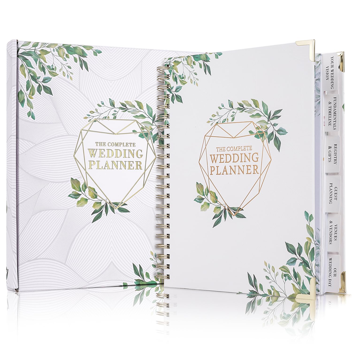 Wedding Planner Organizer Book- Wedding Planning Book with 188 Pages - UK Bridal Wedding Countdown Timeline & Organising Diary, Engagement Gift for Future Couples/Brides and Grooms