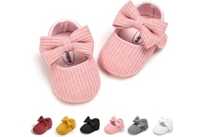 QWZban Baby Shoes Mary Jane Flats Non Slip Soft Sole Infant Toddler Sneakers First Walkers Party Christmas Dress Shoes