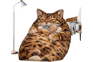 Cat Sleeping Bag for Humans, Adult Sleeping Bag, Adorable Cats Envelopes Sleepings Bags, Fun Indoor Cats Plush Sleepings Bags