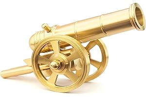 TIETHEKNOT Mini Brass Napoleon Cannon Model Hand-Polished Desktop Showpiece Collectible