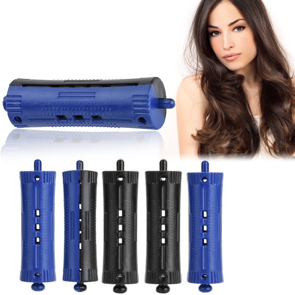 Hair Rollers with Rubber Band, 6Pcs Salon Standard Wave Rods Heat Perm Curling 1-6 Sizes Hair Clip Curlers DIY Hairdressing Tool for Girls Women(#3)