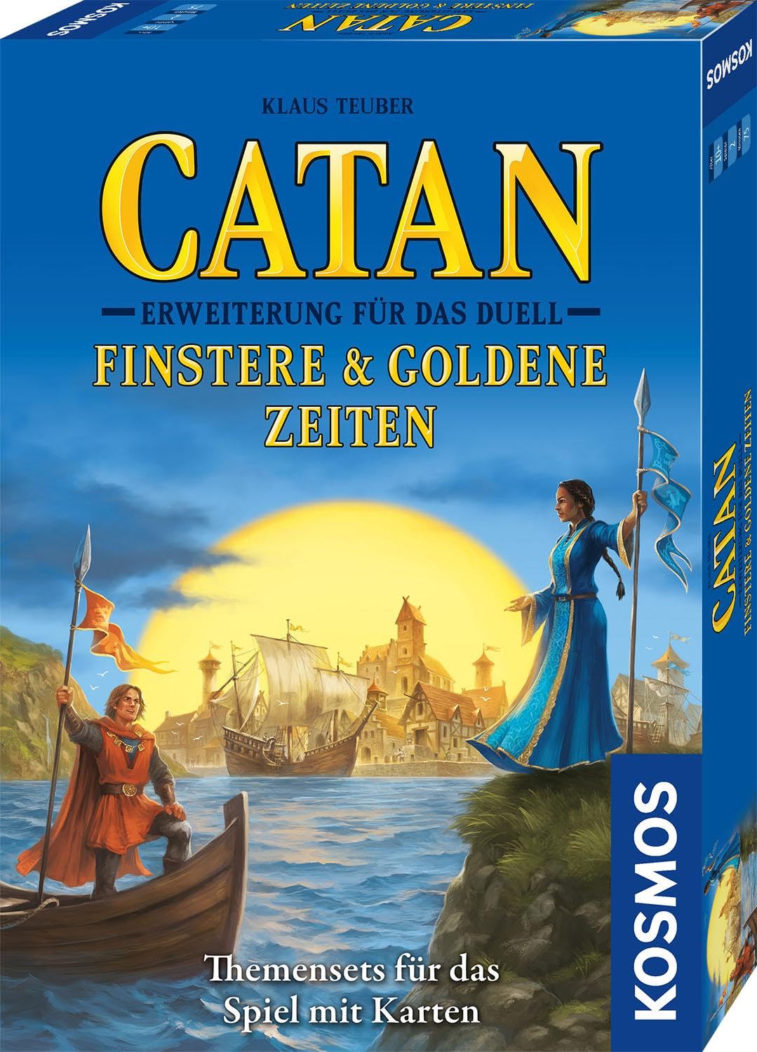 Kosmos 680602 Catan – Expansion for the Duel – Darks & Golden Times, Theme Sets for Game with Cards, Card Game Only Together with Catan, The Duel Playable, for 2 Players from 10