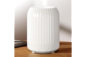 BDXXJ Essential Oil Diffuser for Bedroom, Quiet Humidifiers for Home, Ultrasonic 250ML Small Aromatherapy Diffuser, 7 LED Color Safety Auto-Off Timer, for Baby Bedroom, Hotel, Plant, White Pattern