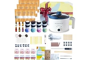KQU Complete Candle Making Kit with Wax Melter, 12 Packs Soy Wax for Candle Making, DIY Electric Candle Maker Kit for Adult Beginners, Kit to Make Handmade Aromatic Candles
