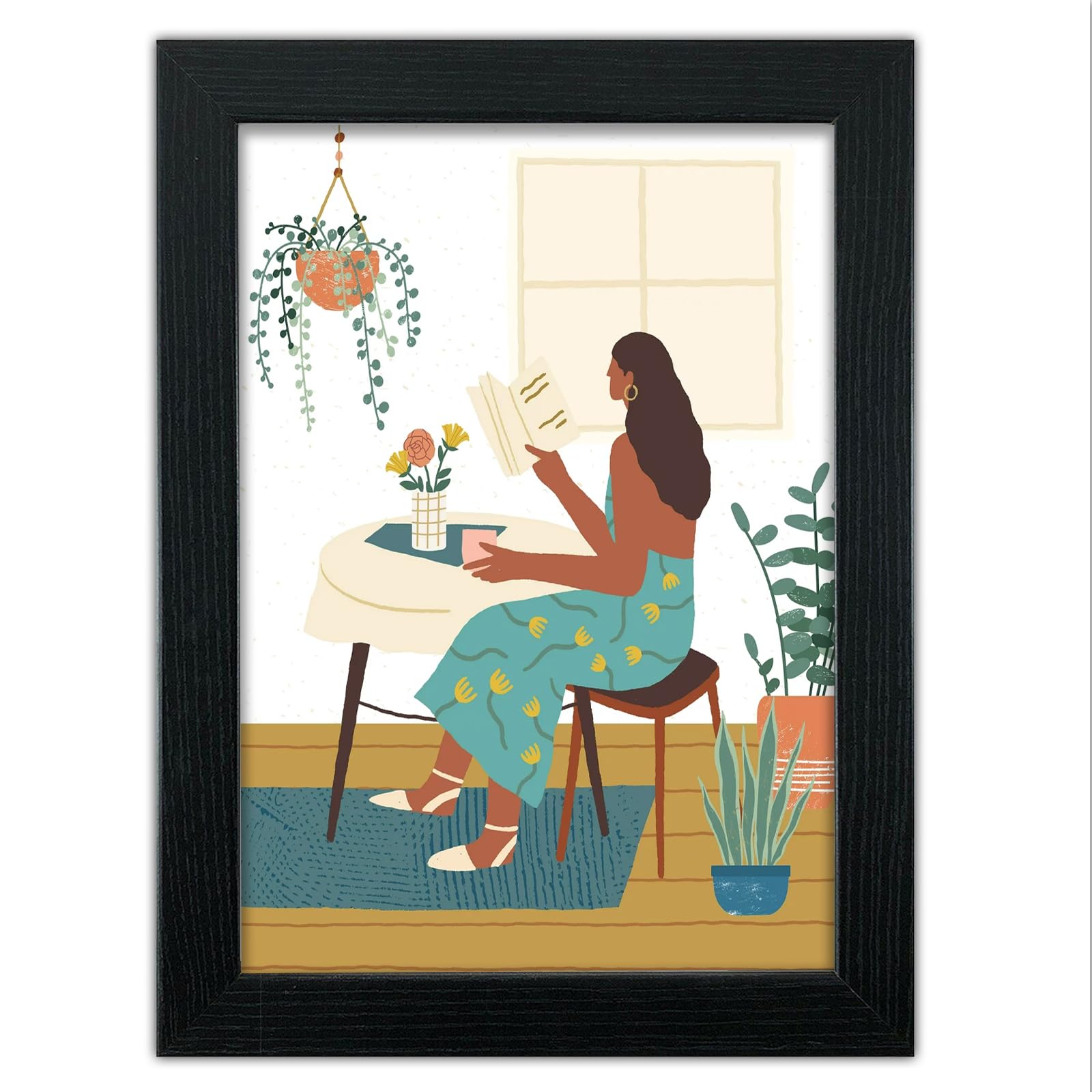 MH Home Photo Frame, Picture Frame, Certificate Frame, Freestanding & Wall Mountable (Black, A5 (15 x 21 cm))