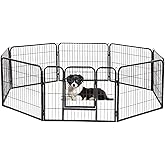 BestPet Heavy Duty Pet Playpen Dog 24" 32" 40" 8 Panels 16 Panels Exercise Pen Cat Fence, Puppy Exercise Dog Fence, Indoor Ou
