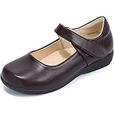 PANDANINJIA Sandy Girls Mary Jane School Uniform Shoes Dress Girls Flats for Toddler Little Kid Big Kid