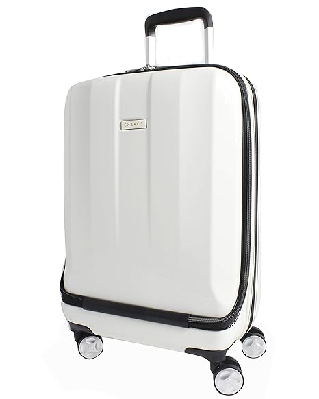 hard sided luggage with outside pocket