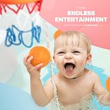 KIDOOLA Bath Basketball Hoop with Suction Cup Toy for Tub Bath Time view 4