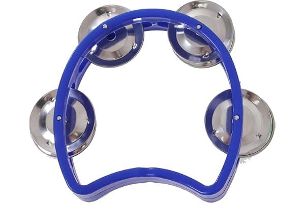 Pandeiro Infantil Meia Lua Pandeirola Profissional Colorido Para Criança Percussão Musical em ABS Instrumento de Mão Zaidan's