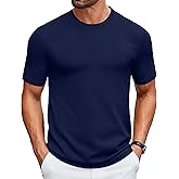 COOFANDY Mens Knit T-Shirts Casual Crewneck Short Sleeve Shirts Summer Tops Basic Pullover Tees