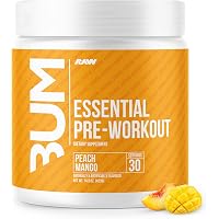 Raw cbum essential pre workout pre entrenamiento 30 servicios sabor ...