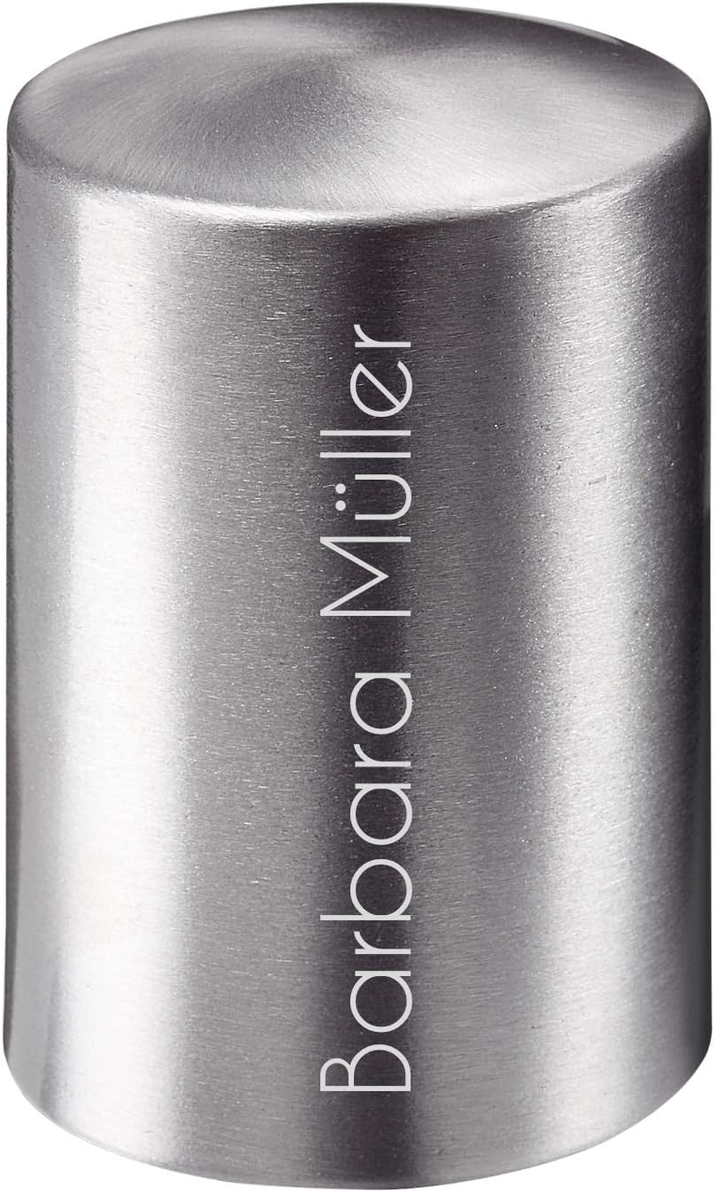Uakeii Personalisierter Premium Flaschenöffner mit Gravur Aluminium - Push & Pull - Kapselheber mit Name Großer Bierflaschenöffner Edelstahl-Optik Mann und Frau (Silber)
