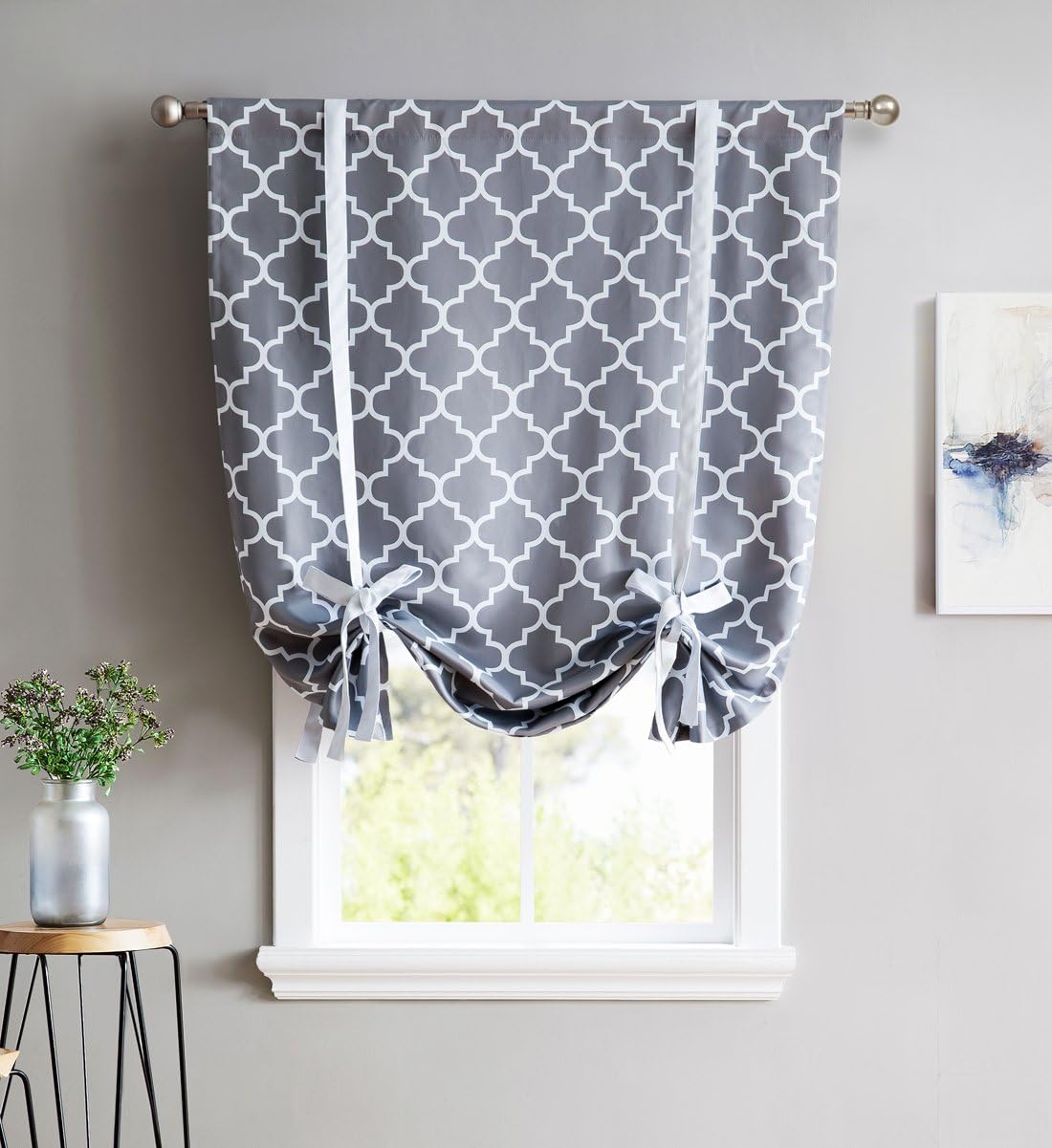 Amazon Com Hlc Me Lattice Print Thermal Room Darkening Blackout