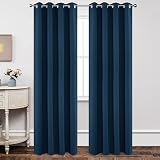 Joydeco Blackout Curtains 95 Inch Navy 2 Panel Thermal Insulated W52 x L95